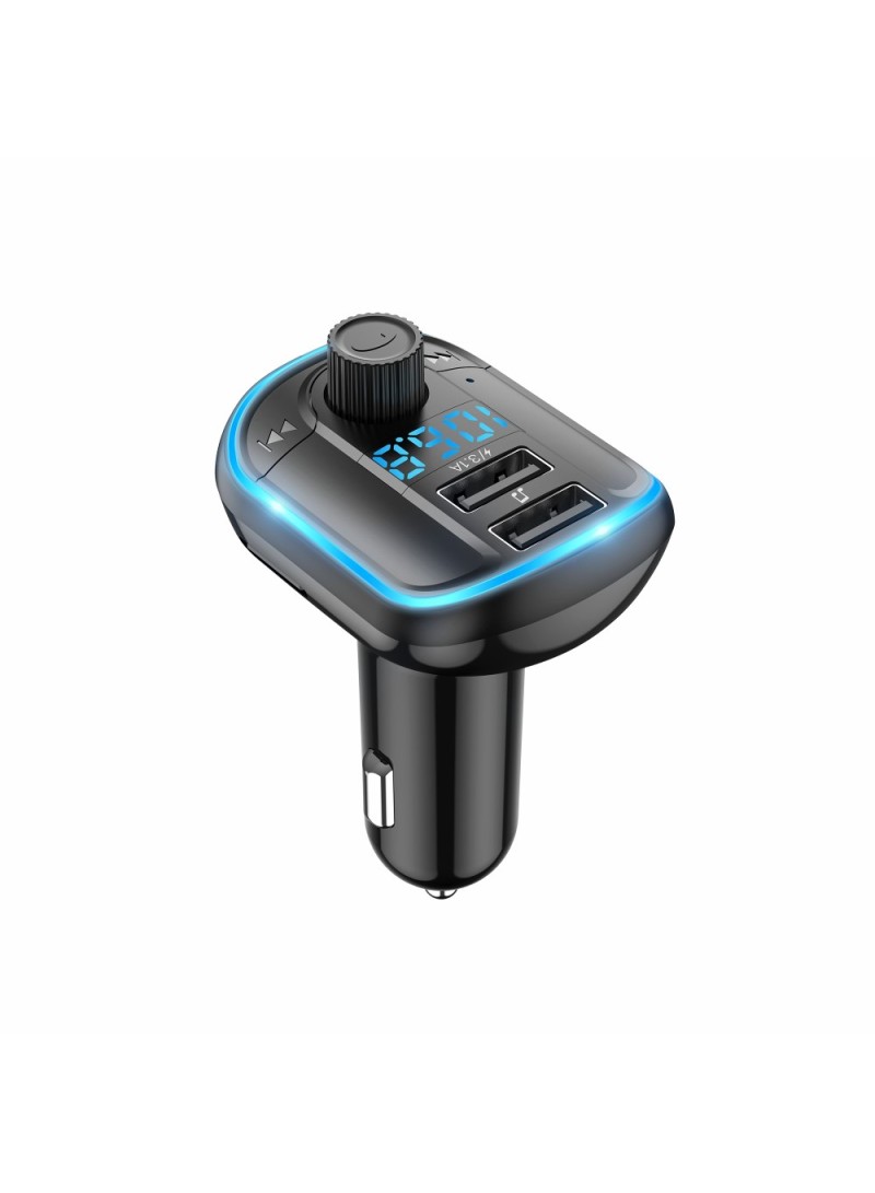 Bluetooth Hands-Free Car Kit MP3 Player FM Transmitter USB Charger With  Breathing Light