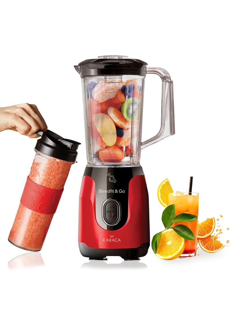 550W 1L Blendfit Smoothie Go Table Blender Set Red ishtari