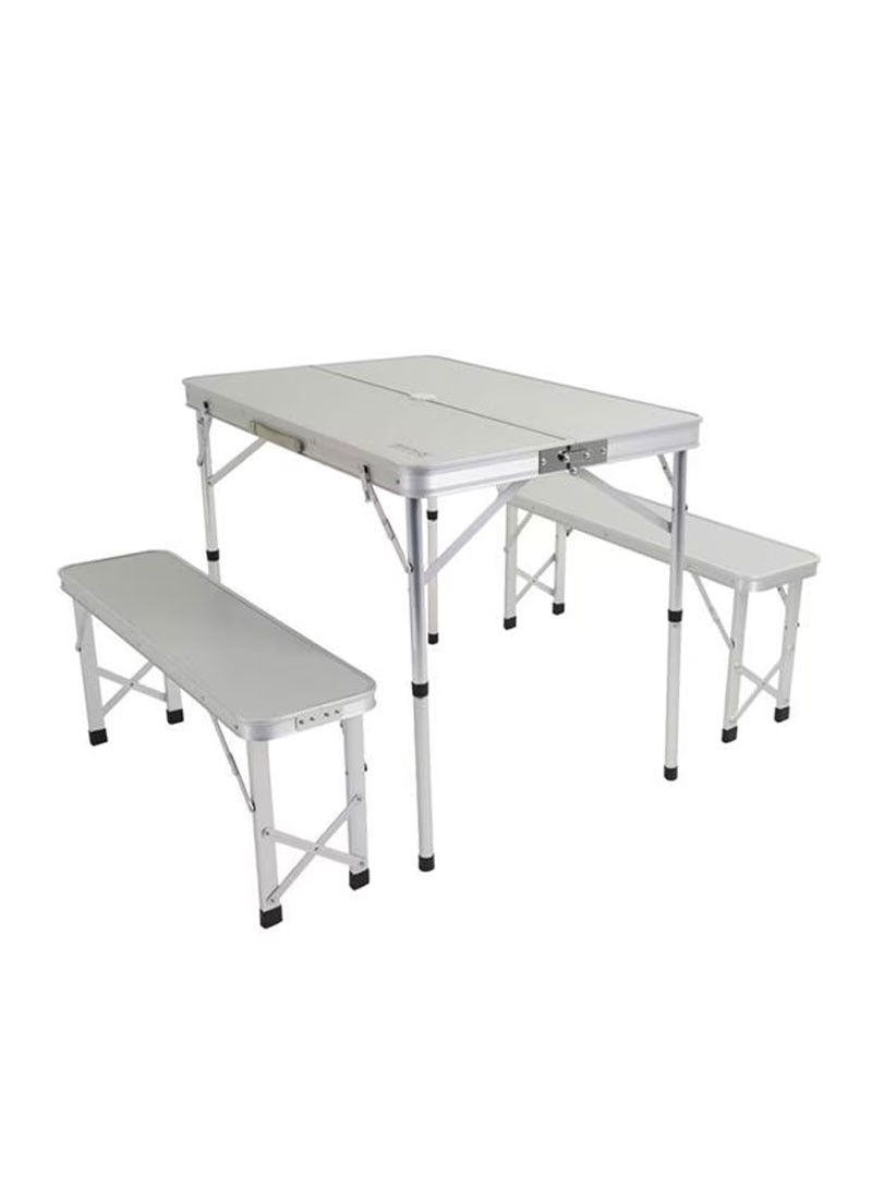 Travel folding table top and chairs