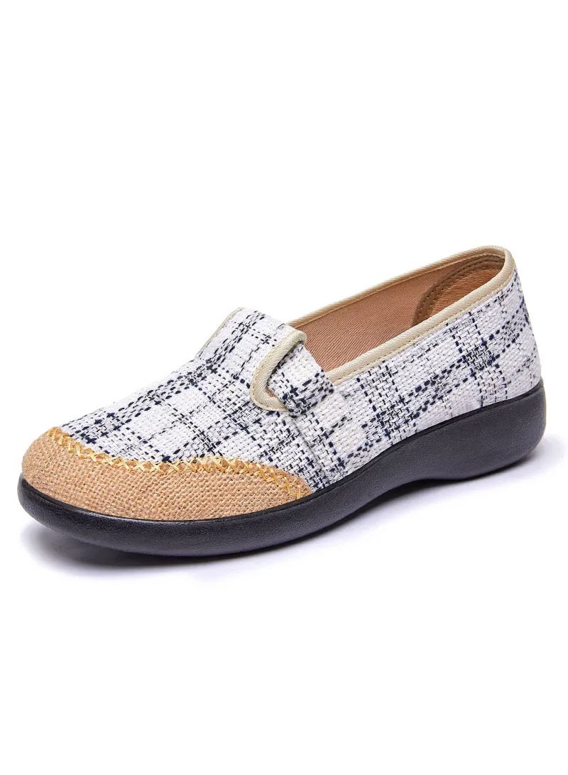 Comfortable Anti Slip Cotton Women Casual Shoes G H570 White