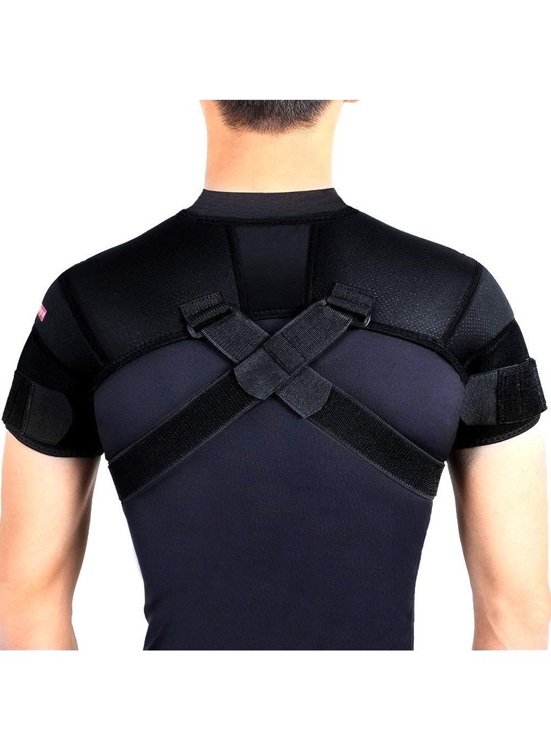 Double Shoulder Support Brace Strap Wrap For Recovery Protection